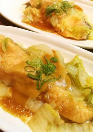 白菜と鮭だけ♪フライパンでちゃんちゃん風-レシピのメイン写真
