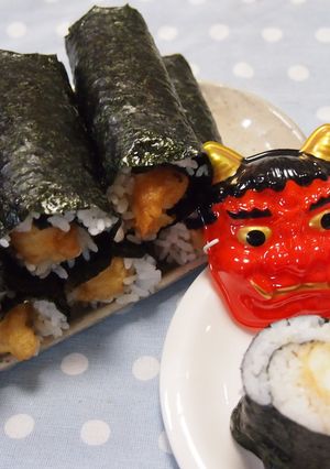 簡単レシピ!海老天で天むす風♡恵方巻-レシピのメイン写真