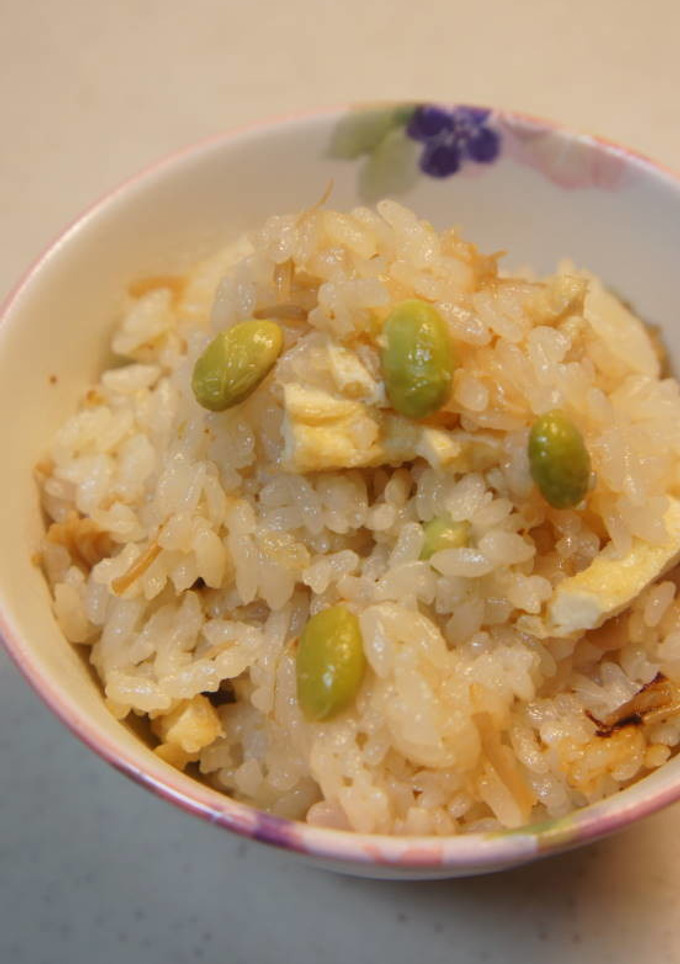 枝豆となめたけの炊き込みご飯-レシピのメイン写真
