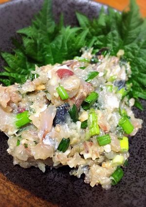 切って混ぜるだけ!アジのなめろう-レシピのメイン写真