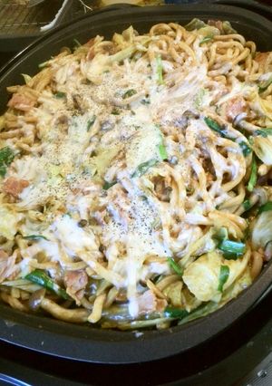 とろ～りチーズのカレー風焼きうどん♪-レシピのメイン写真