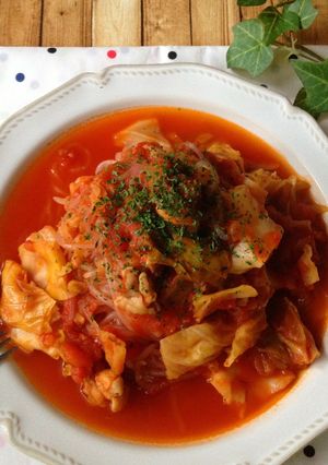 食べて痩せる！白滝のトマトソースパスタ-レシピのメイン写真