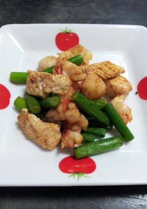 糖尿病☆塩分0㌘ 鳥むね肉とエビ炒め-レシピのメイン写真