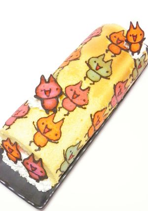 パータデコール＊キャラ ロール ケーキ♪-レシピのメイン写真