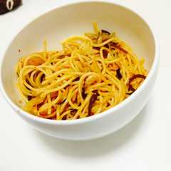 キムチと塩昆布のパスタ-レシピのメイン写真