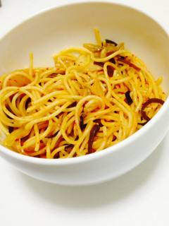 キムチと塩昆布のパスタ-レシピのメイン写真