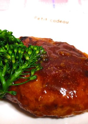鶏胸肉とおからパウダーのハンバーグ-レシピのメイン写真