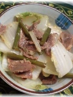 砂肝の白菜とニンニクの芽の炒め物-レシピのメイン写真