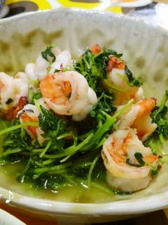 簡単♪エビと豆苗の塩炒め-レシピのメイン写真