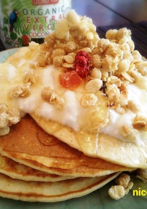 ココナッツオイルde朝食パンケーキ＊-レシピのメイン写真