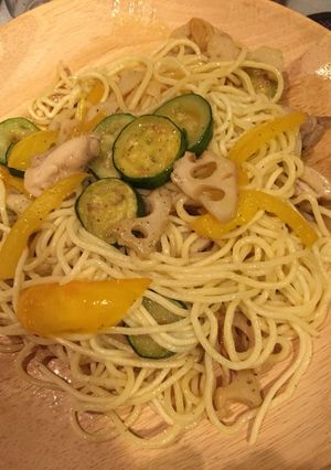 たっぷり野菜の ペペロンチーノ-レシピのメイン写真