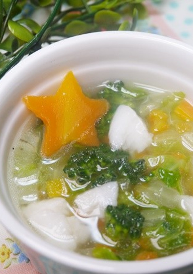離乳食後期　カレイと冬野菜の和スープ-レシピのメイン写真
