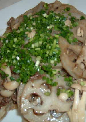 れんこんと牛肉のオイスターしょうゆ炒め-レシピのメイン写真