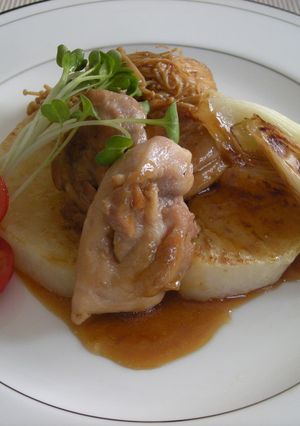 下ゆでした大根と鶏肉のソテーかば焼き風-レシピのメイン写真