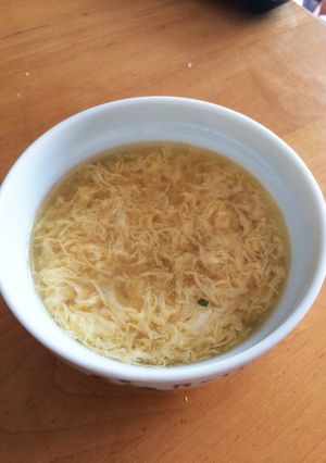 うどんの素で中華風ふわふわ卵スープ-レシピのメイン写真