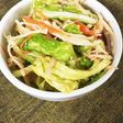 キャベツと鶏胸肉の麺つゆチキンサラダ