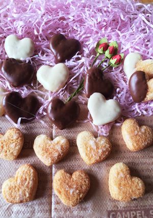 ♡簡単おやつ♡ハートの型抜きチョコラスク-レシピのメイン写真