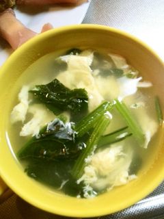 簡単!!ふわふわ玉子のほうれん草スープ-レシピのメイン写真