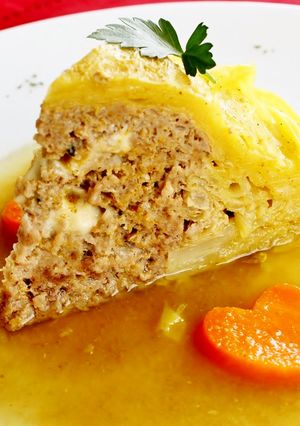 レンジで！キャベツドーム　カレー風味-レシピのメイン写真
