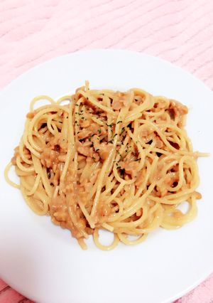 簡単♡さっぱり明太子納豆スパゲティ-レシピのメイン写真