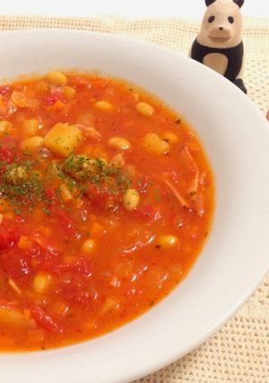 ♡懐かしの大豆入りミネストローネ♡-レシピのメイン写真