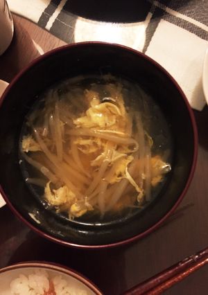 卵入りモヤシスープ-レシピのメイン写真