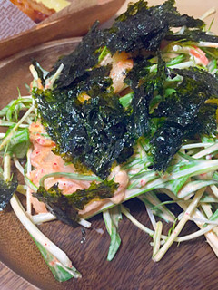 パパッと!水菜のマヨキムチ和えサラダ♪-レシピのメイン写真