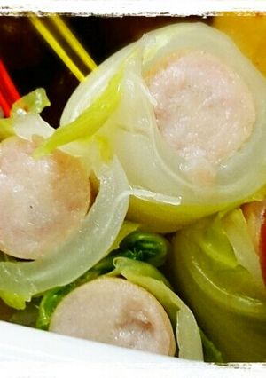 お弁当のすき間に♪ロール白菜ウインナー-レシピのメイン写真