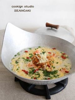 魚介入り中華粥 薬味を添えて!-レシピのメイン写真