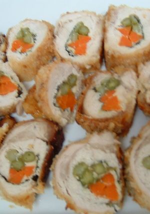 ヘルシ～♪野菜巻きチキンチーズかつ-レシピのメイン写真