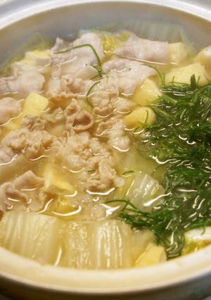 豚しゃぶ肉・白菜・芽ひじきのあっさり煮-レシピのメイン写真