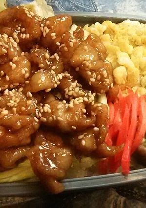 とろん♪と甘辛豚肉丼のお弁当-レシピのメイン写真