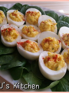 フライドオニオンDeviled Eggs-レシピのメイン写真