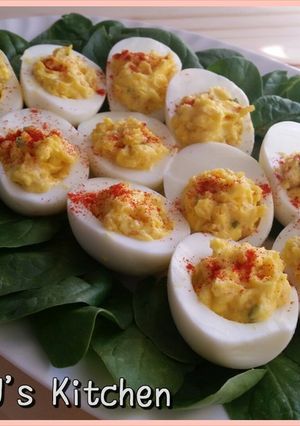 フライドオニオンDeviled Eggs-レシピのメイン写真