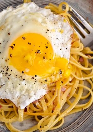 ベーコン&エッグ 朝パスタを朝食に!-レシピのメイン写真