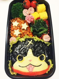 妖怪ウォッチ☆フユニャン☆キャラ弁のり弁-レシピのメイン写真