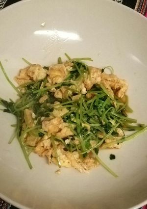 豆苗の卵炒め♪-レシピのメイン写真