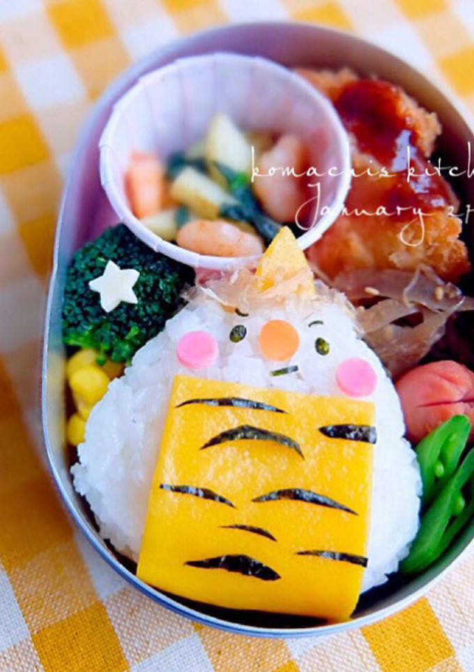 幼稚園 キャラ弁♡節分 オニ ぎり-レシピのメイン写真