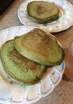 ふわふわで強力粉で和風抹茶ホットケーキ-レシピのメイン写真