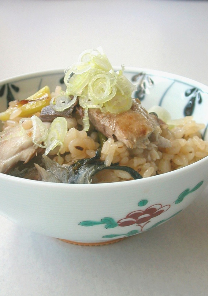 焼き秋刀魚と焼き葱の炊き込みごはん-レシピのメイン写真