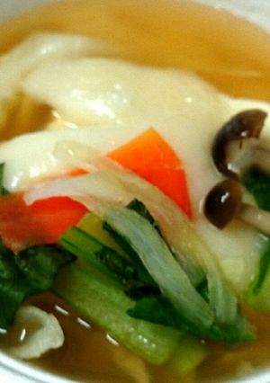 おでんの汁で作る★とうふと野菜の雑煮風-レシピのメイン写真