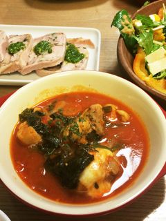 鳥肉のトマト煮込み モッツァレラ入り-レシピのメイン写真