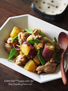 さつまいもと鶏肉の煮物-レシピのメイン写真