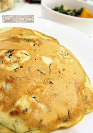 ひじき煮とホットケーキミックスだけ焼き-レシピのメイン写真
