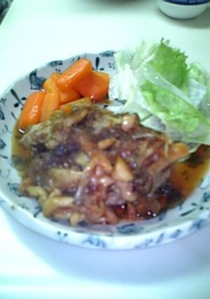 ごはんに合う☆あまずっぱキノコハンバーグ-レシピのメイン写真