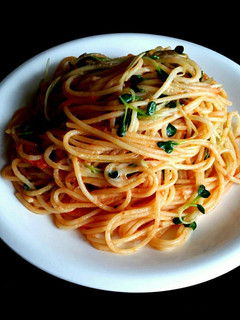 超簡単☆かいわれ大根とトマトのパスタ-レシピのメイン写真