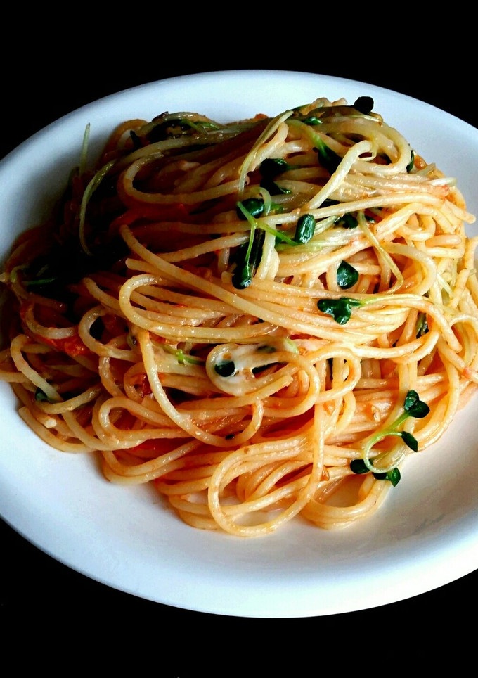 超簡単☆かいわれ大根とトマトのパスタ-レシピのメイン写真
