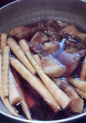 タケノコと豚肉の煮物-レシピのメイン写真