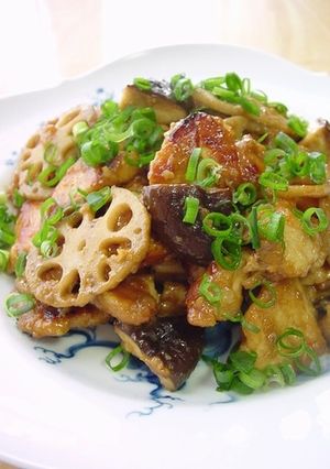 鶏胸肉とレンコンのオイ味噌炒め。-レシピのメイン写真