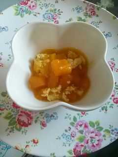 離乳食後期★かぼちゃのトロトロ鶏そぼろ煮-レシピのメイン写真